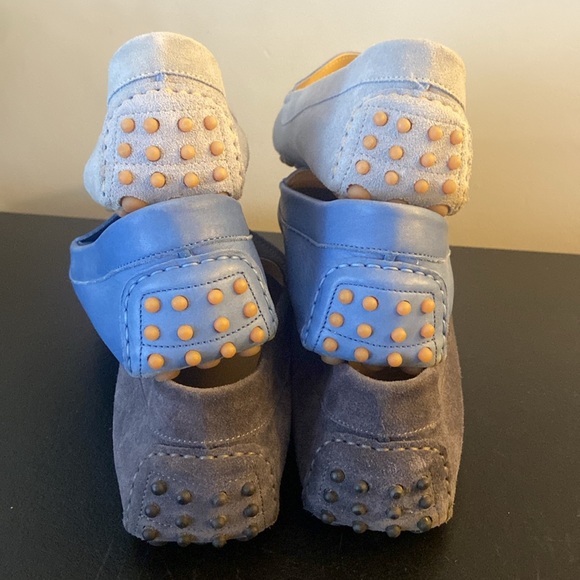 M. Gemi blue leather&suede felize moccasin loafers size 9.5/10 US 3 available - Picture 5 of 16
